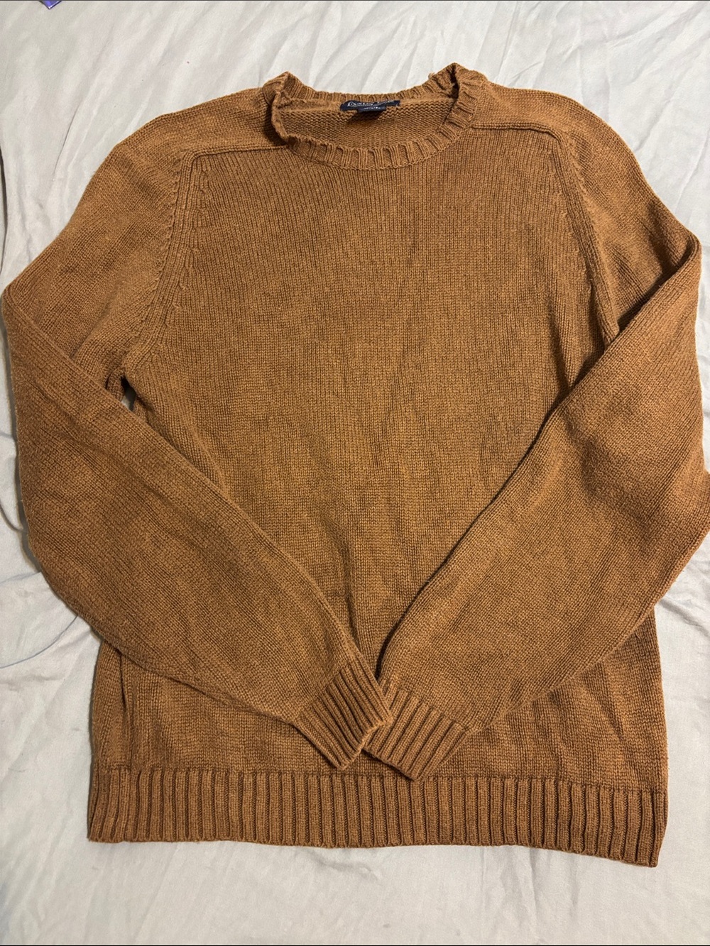 Lands' End Men's Crewneck Sweater - Chestnut Brown